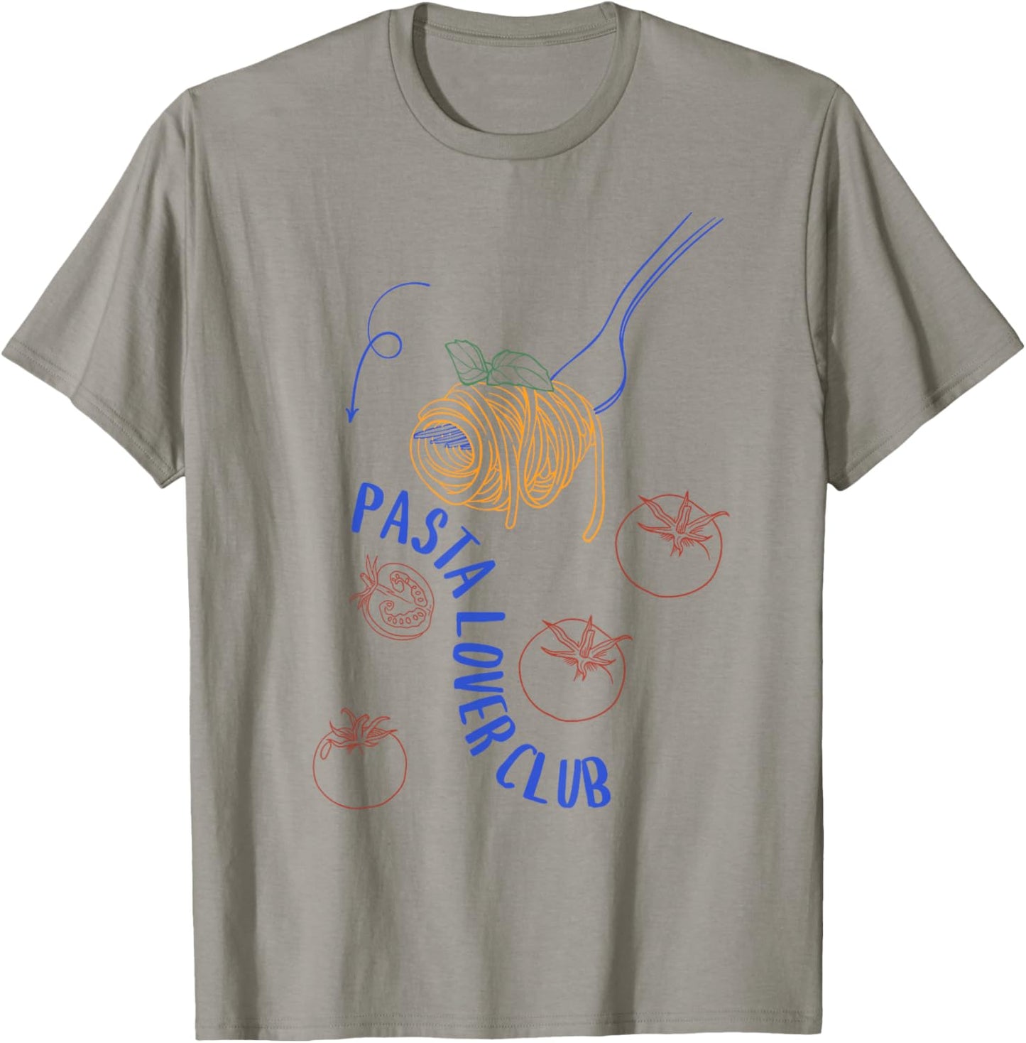 Pasta Lover Club Funny Noodles Italian Spaghetti Pasta T-Shirt - T-Shirt | Sand