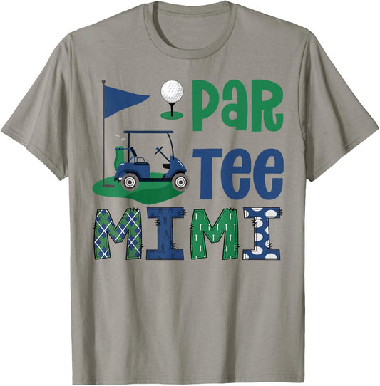 Par- Mimi Golf Lover Birthday Party Family Matching T-Shirt - T-Shirt | Sand