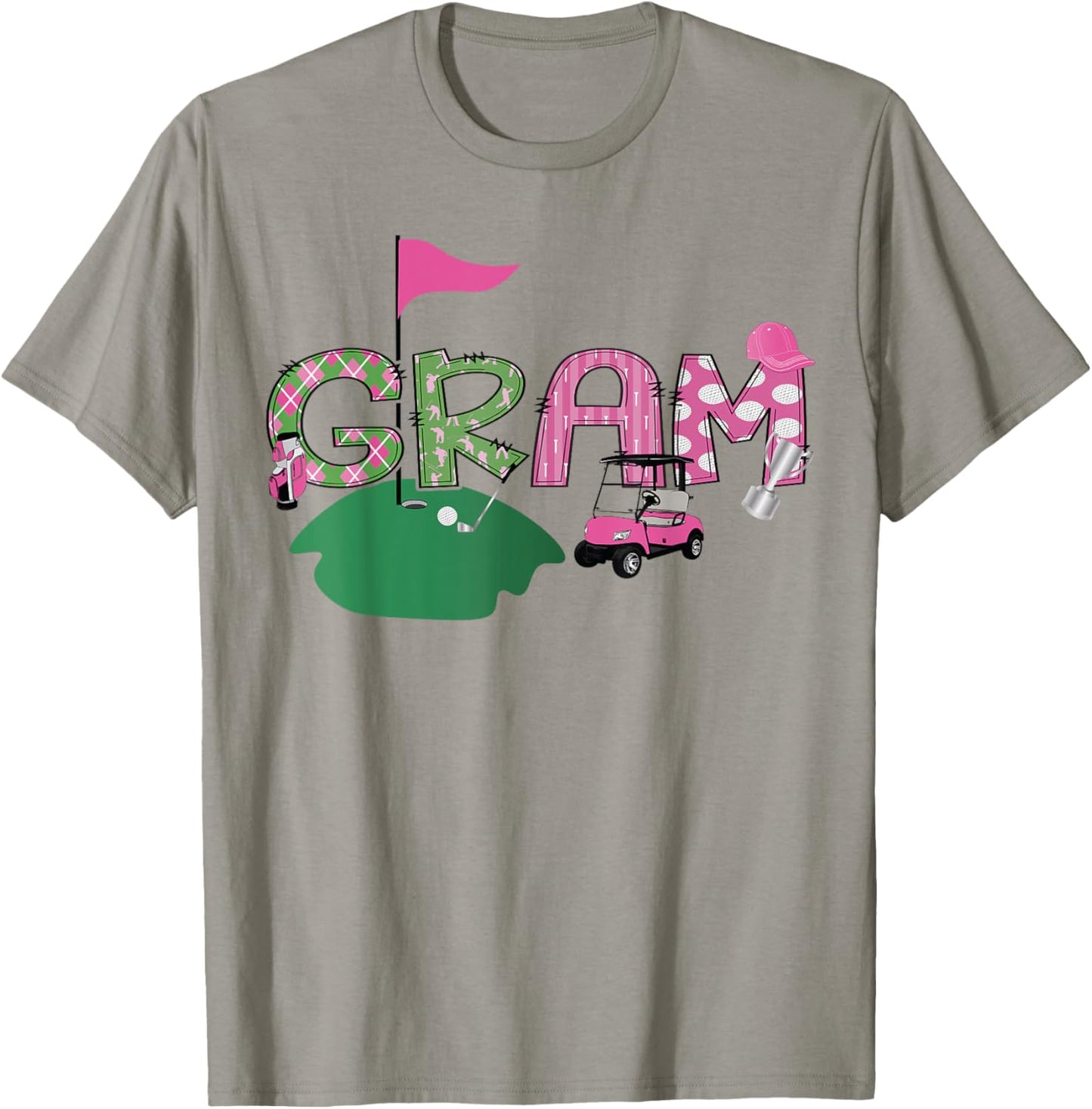 Golf Gram Hole In One Golf 1St Birthday Party T-Shirt - T-Shirt | Sand