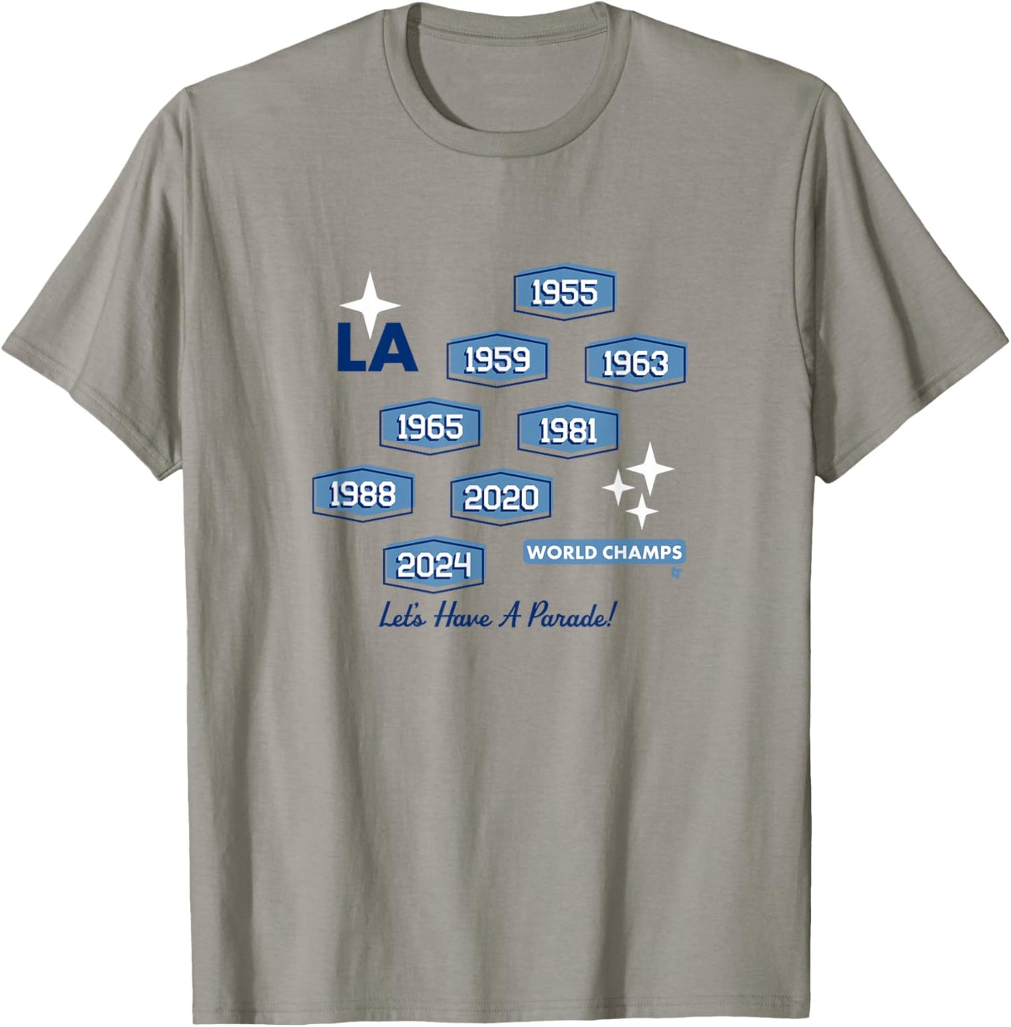 8-Time World Champs - Los Angeles Baseball T-Shirt - T-Shirt | Sand