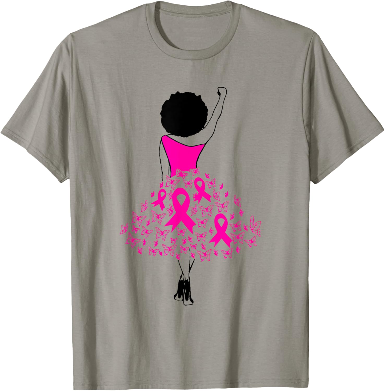 Fight Breast Cancer Warrior Pink Ribbon Women T-Shirt - T-Shirt | Sand