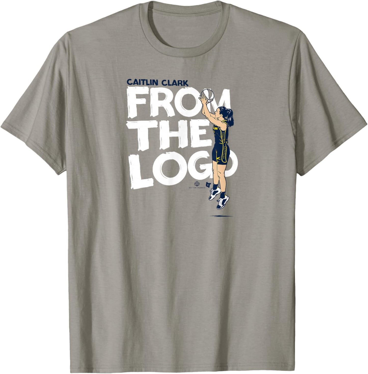 Caitlin Clark: from The Logo - Indiana Basketball T-Shirt - T-Shirt | Sand