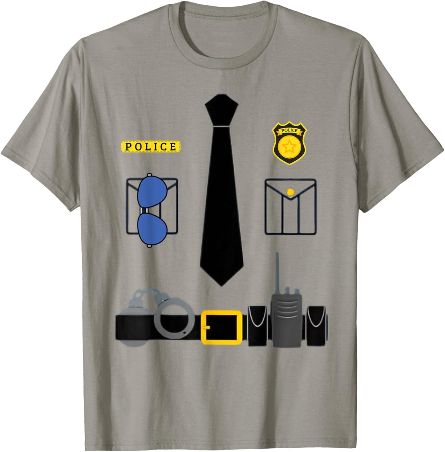 Halloween Policeman Costume Halloween Police Officer Costume T-Shirt - T-Shirt | Sand
