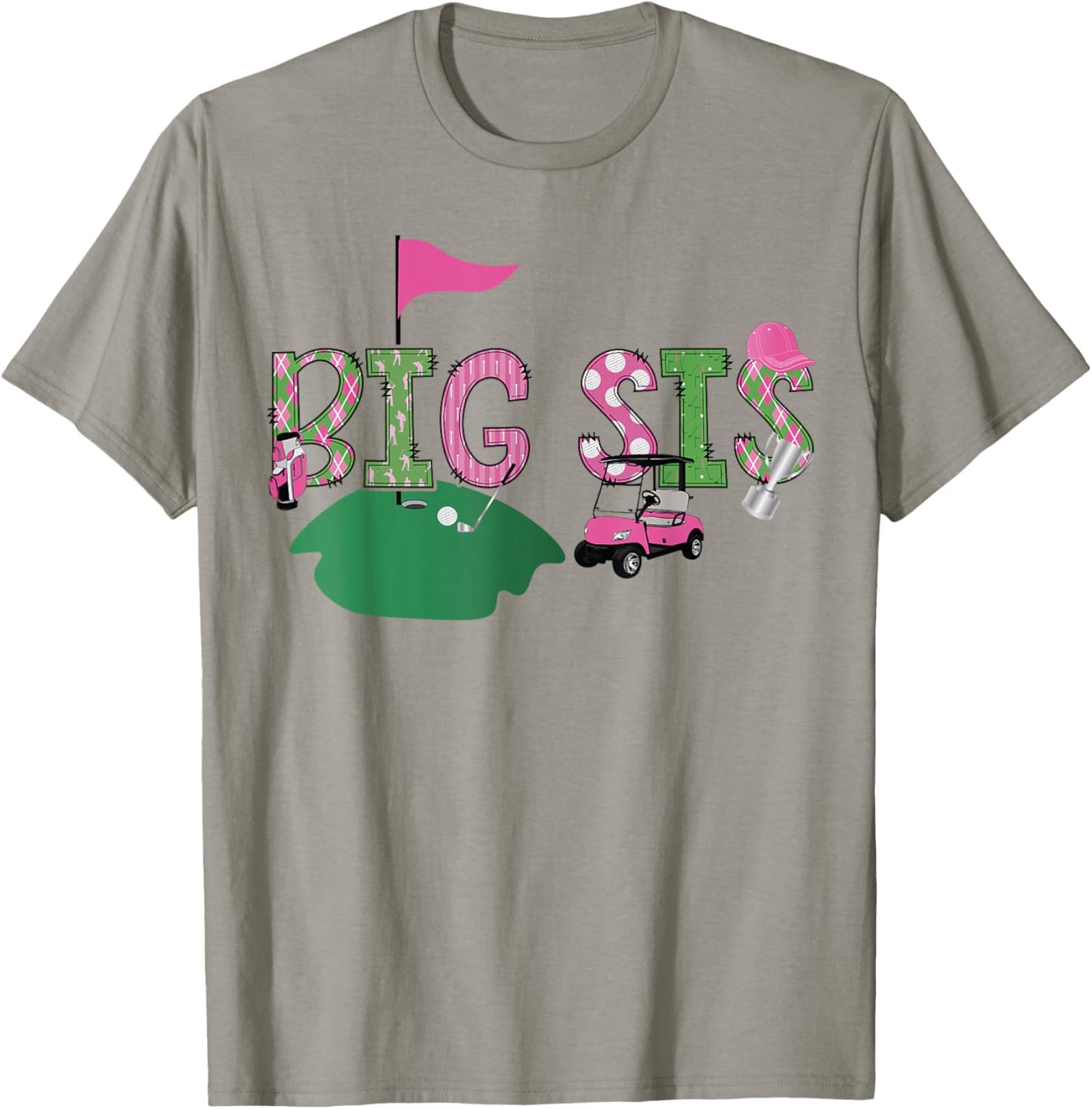 Golf Big Sis Hole In One Golf 1St Birthday Party T-Shirt - T-Shirt | Sand