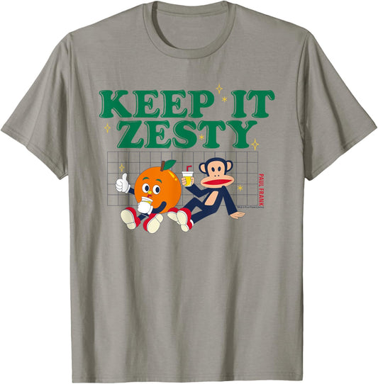 Paul Frank Keep It Zesty Orange Lemon Julius Monkey T-Shirt - T-Shirt | Sand