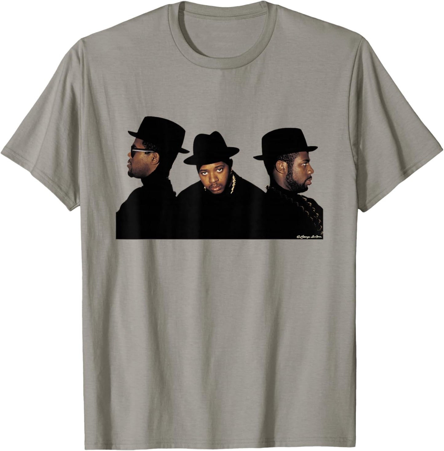 Run-DMC Hip Hop Group Photo By George DuBose T-Shirt - T-Shirt | Sand