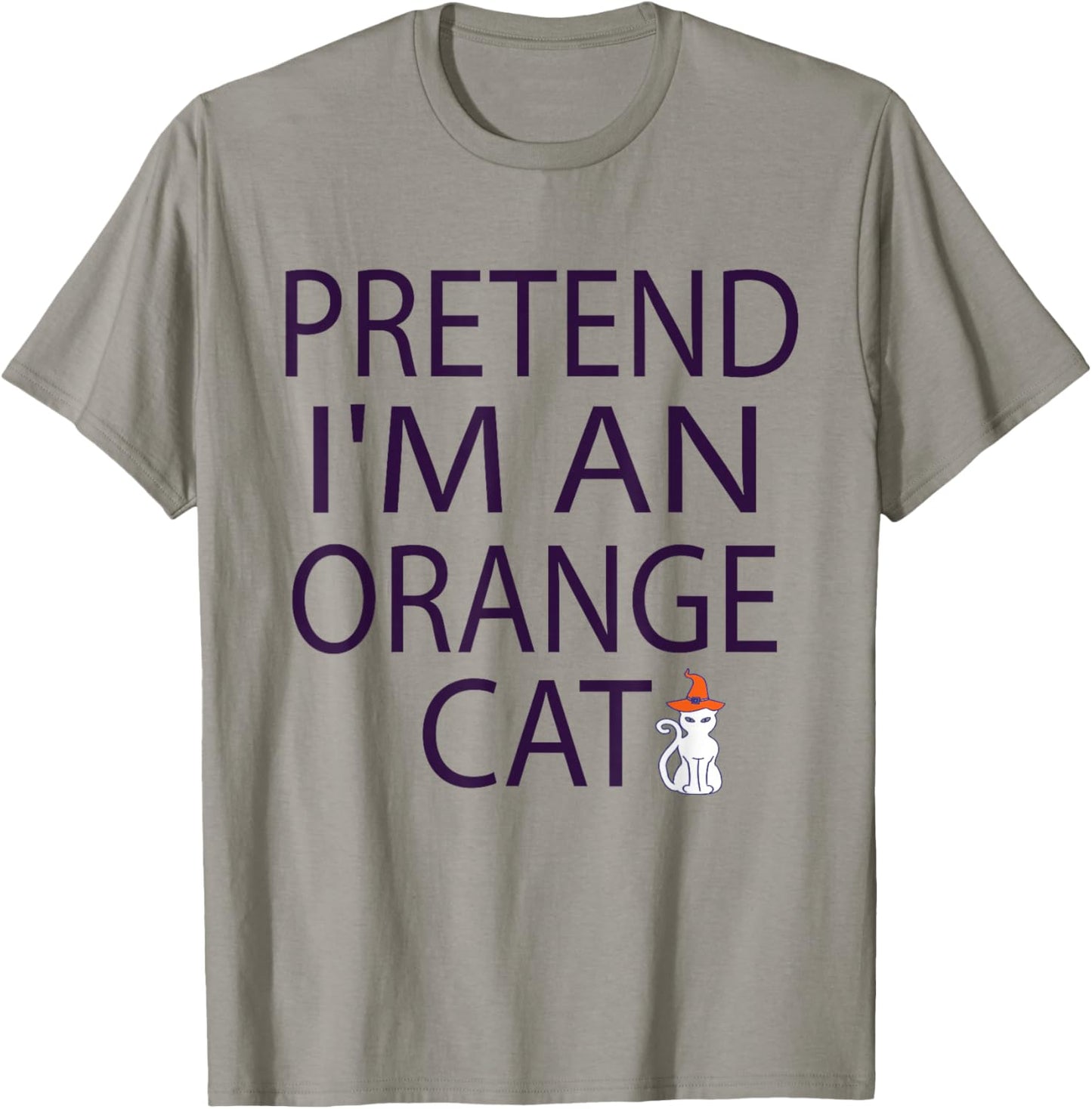 Pretend I'm An Orange Cat Halloween Costume 2024 Men Women Kids T-Shirt - T-Shirt | Sand