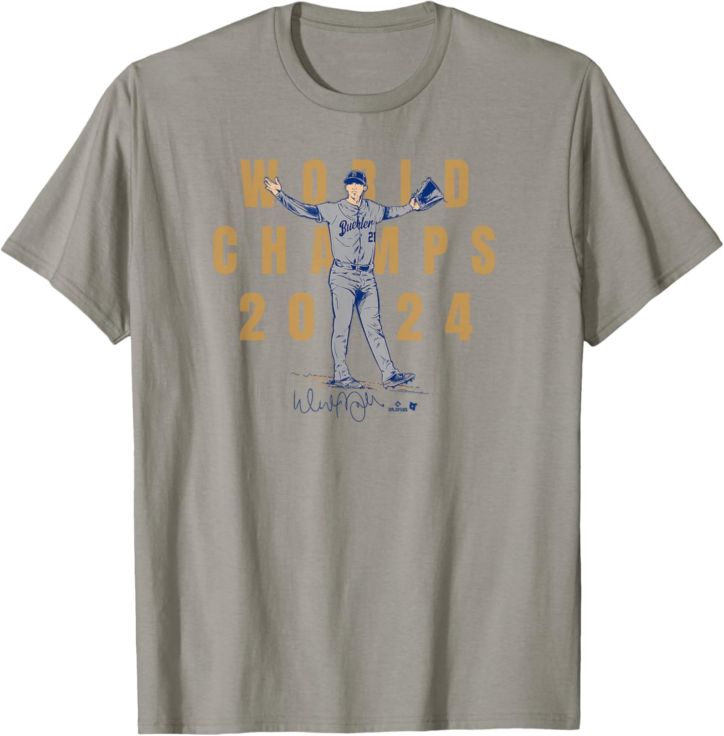 Walker Buehler - The Final Out - Los Angeles Baseball Champs T-Shirt - T-Shirt | Sand
