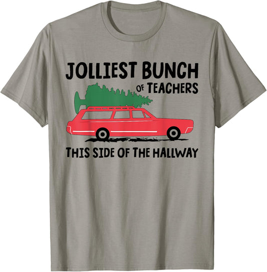 Jolliest Bunch Of Teachers This Side Of The Hallway T-Shirt - T-Shirt | Sand