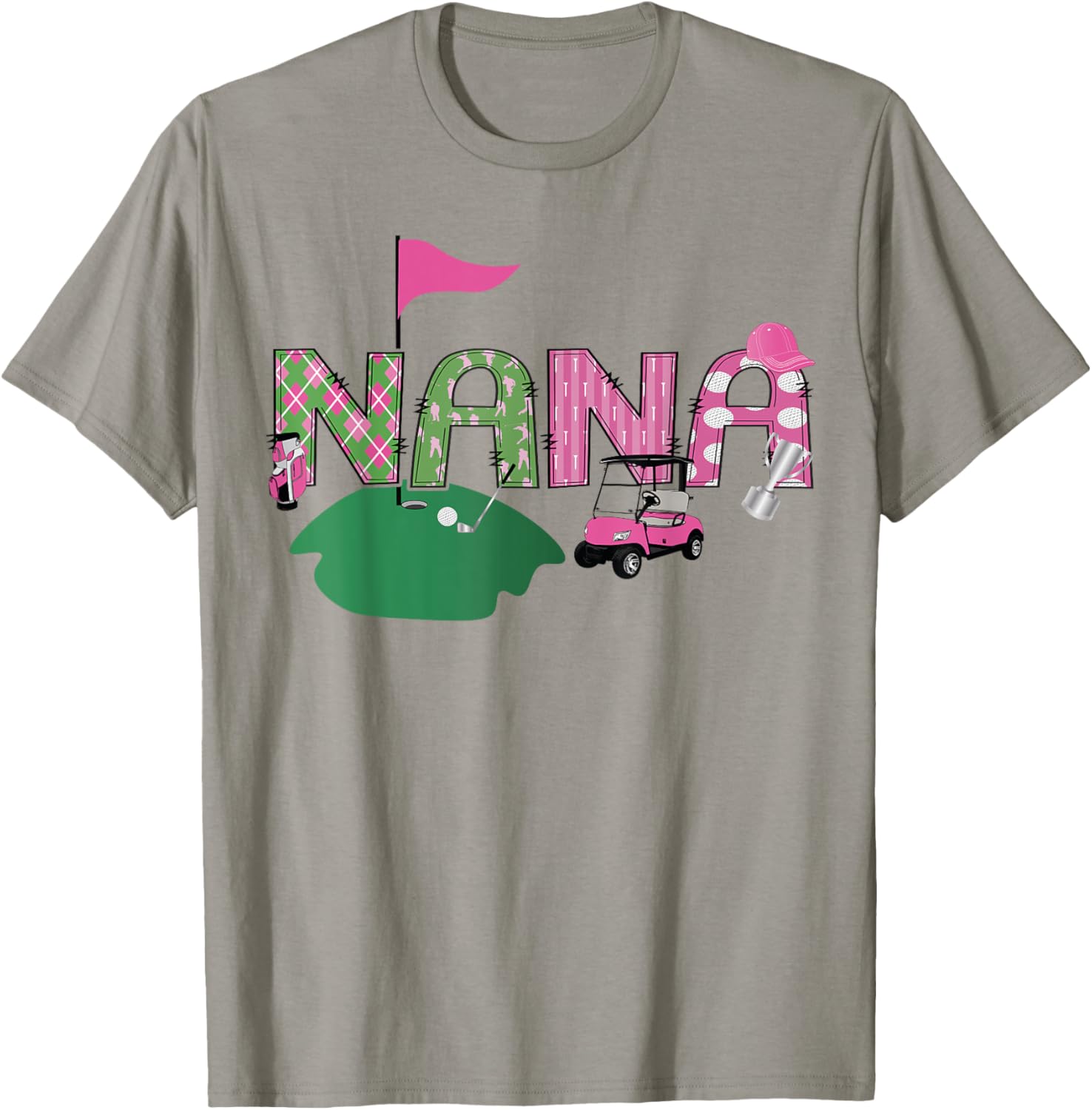 Golf Nana Hole In One Golf 1St Birthday Party T-Shirt - T-Shirt | Sand