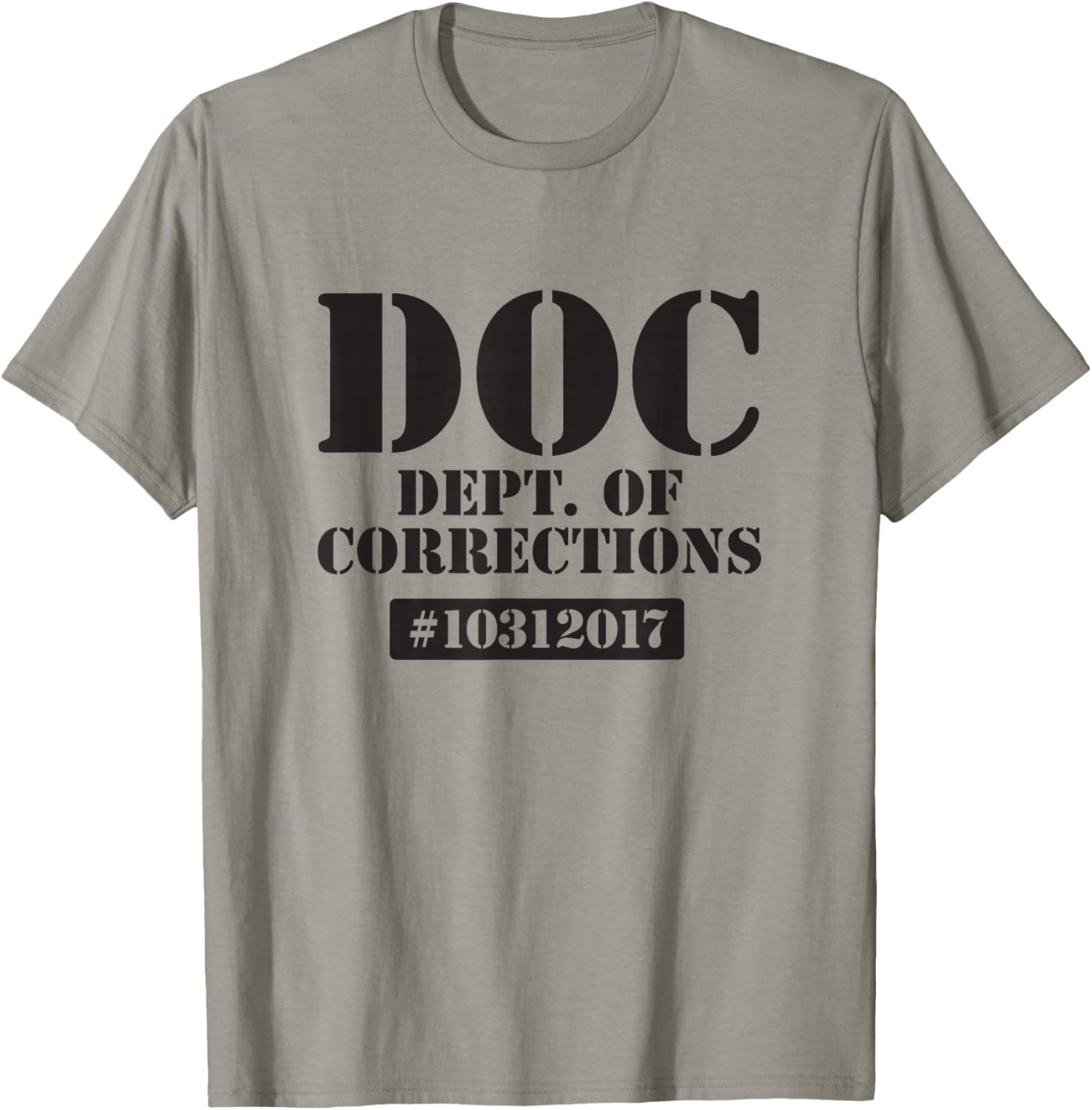 Dept of Corrections Halloween Jail Inmate Prisoner Costume T-Shirt - T-Shirt | Sand