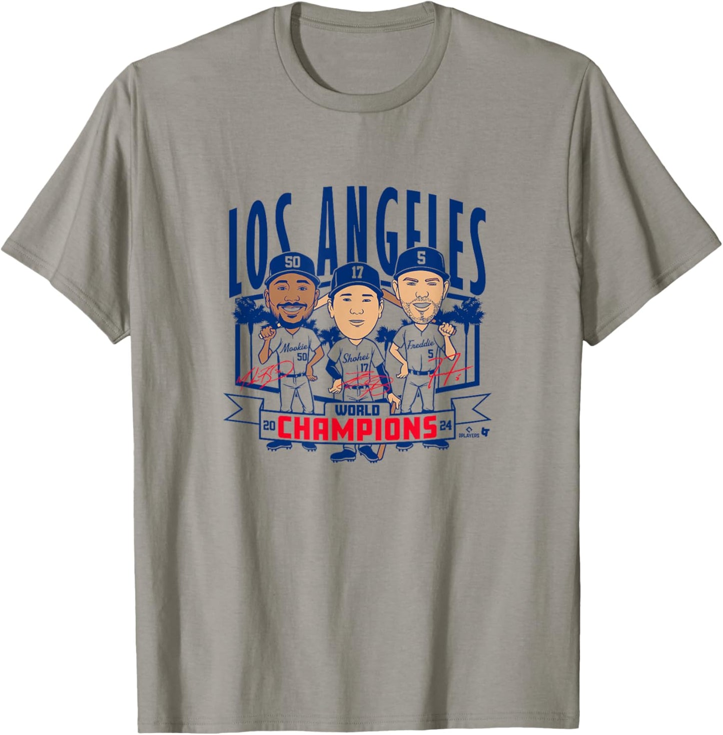 World Champions Caricatures - Los Angeles Baseball T-Shirt - T-Shirt | Sand