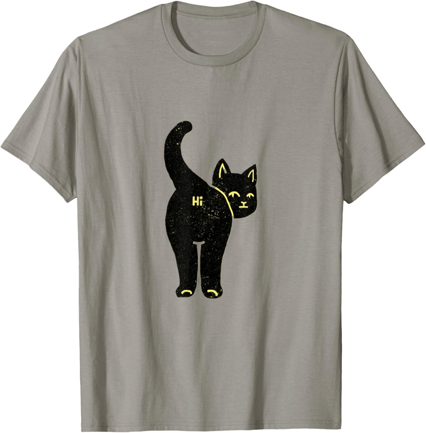 Hello Cat Butt Hi T-Shirt - T-Shirt | Sand