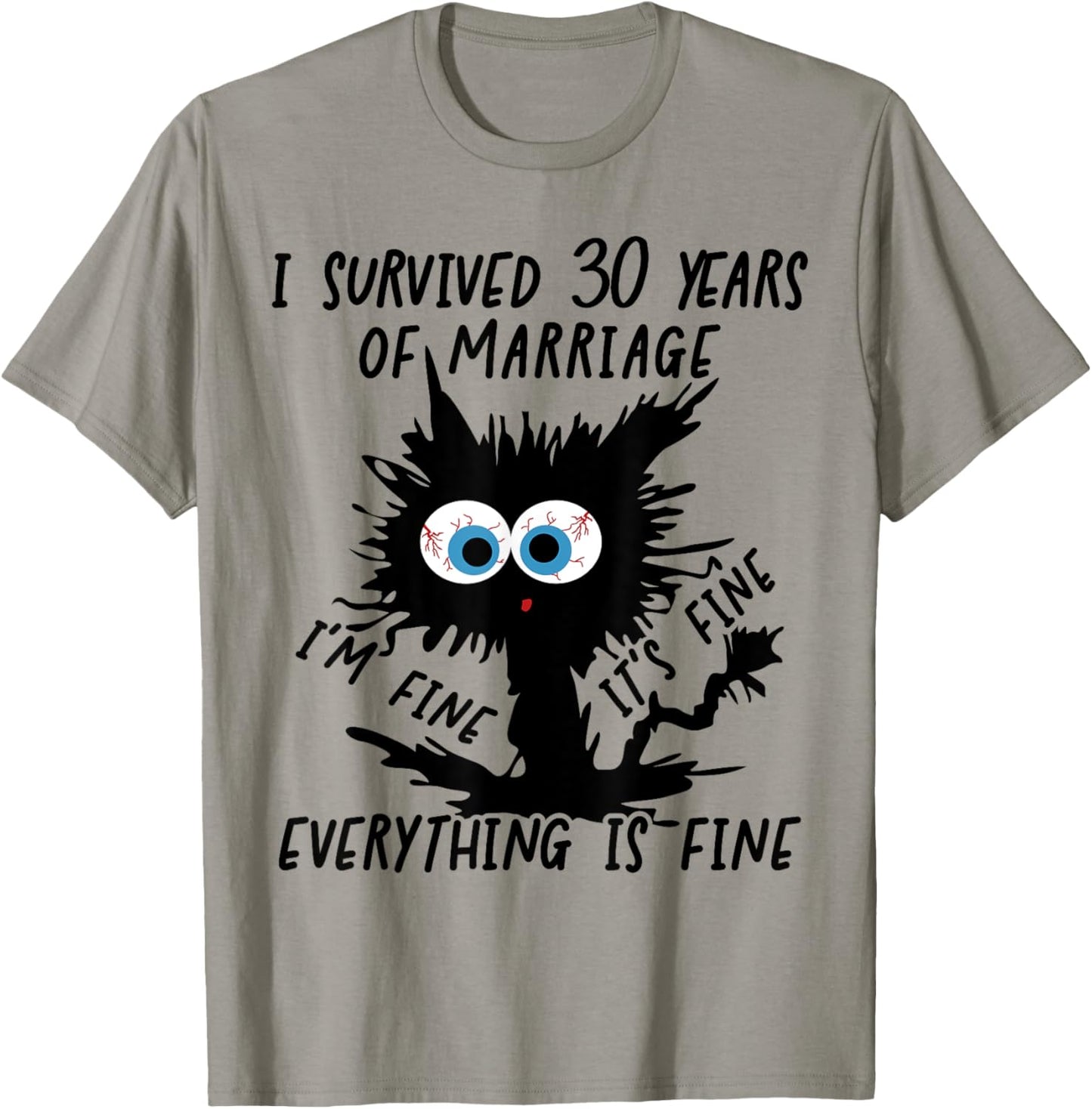 Pearl Wedding I Survived 30 Years Of Marriage T-Shirt - T-Shirt | Sand