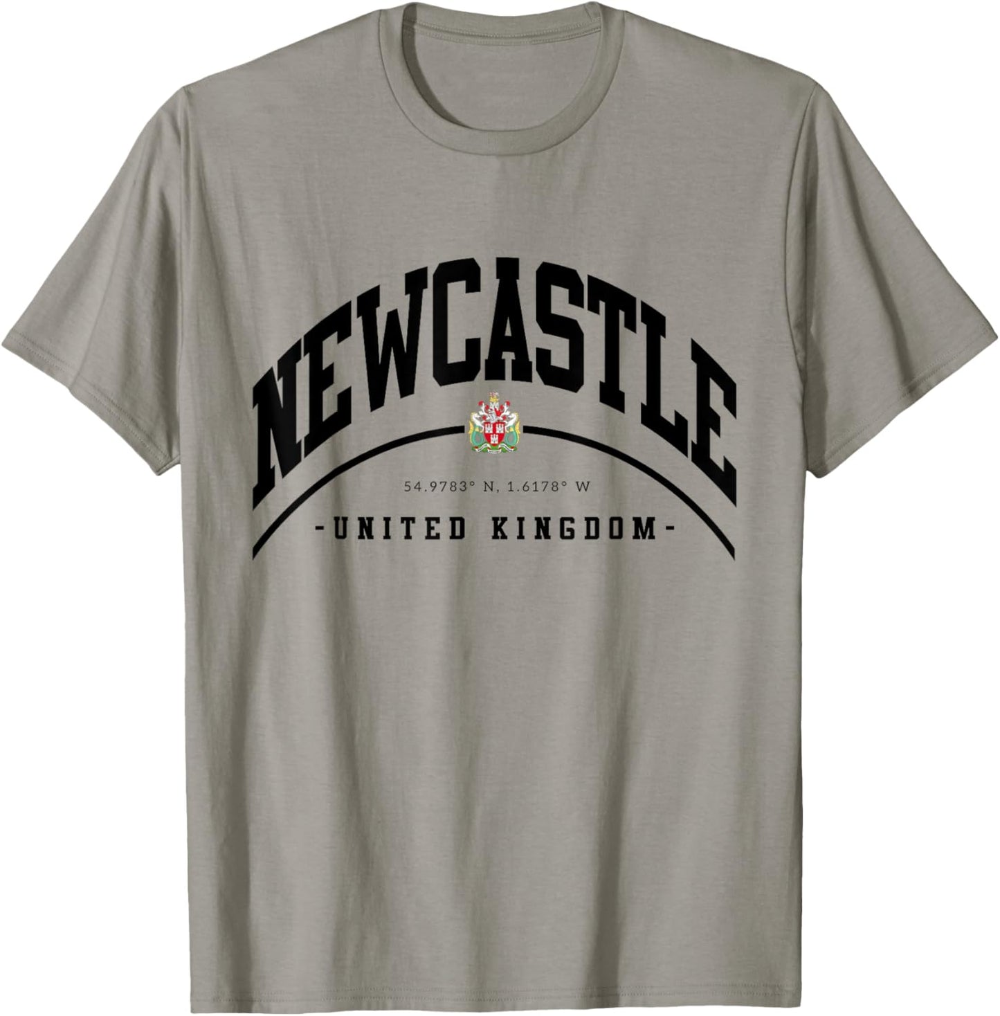 Newcastle United Football Club, White, Small, Short Sleeve, Classic, Casual, Letter Print, , Pull On T-Shirt - T-Shirt | Sand