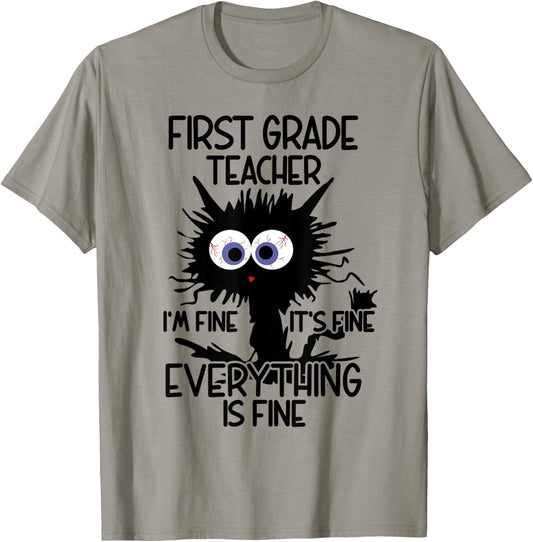 First Grade Teacher 1st Grade Apparel T-Shirt - T-Shirt | Sand