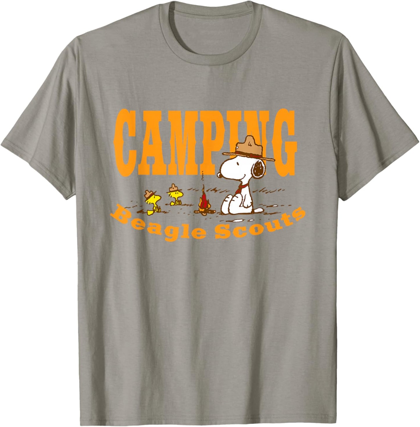 Peanuts Snoopy Woodstock Camping Beagle Scouts T-Shirt - T-Shirt | Sand