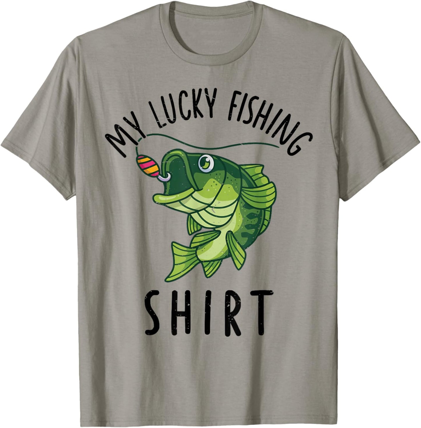 Kids Boys My Lucky Fishing-Shirt Bass Fish Dad Gift Funny T-Shirt - T-Shirt | Sand