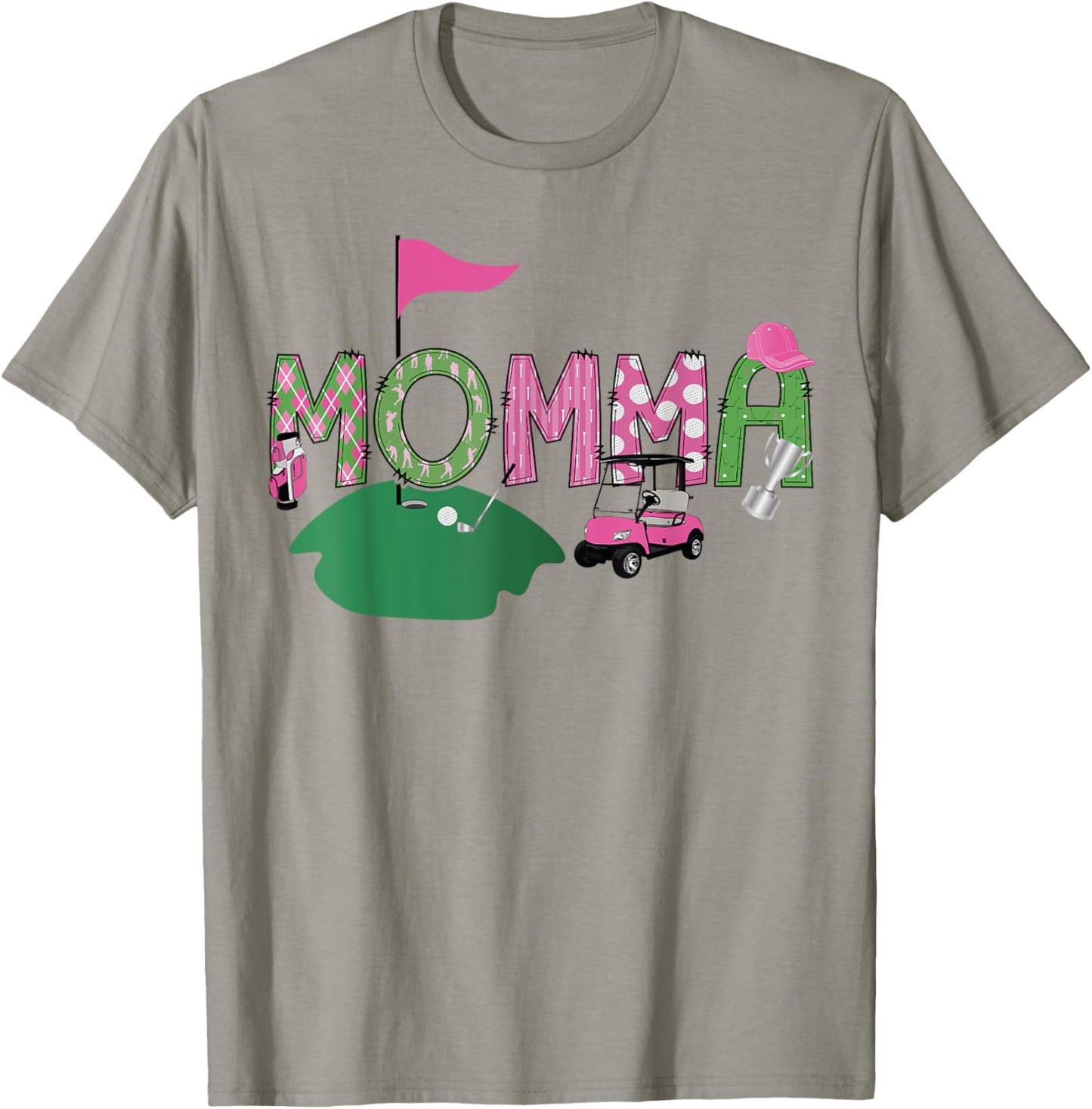 Golf Momma Hole In One Golf 1St Birthday Party T-Shirt - T-Shirt | Sand