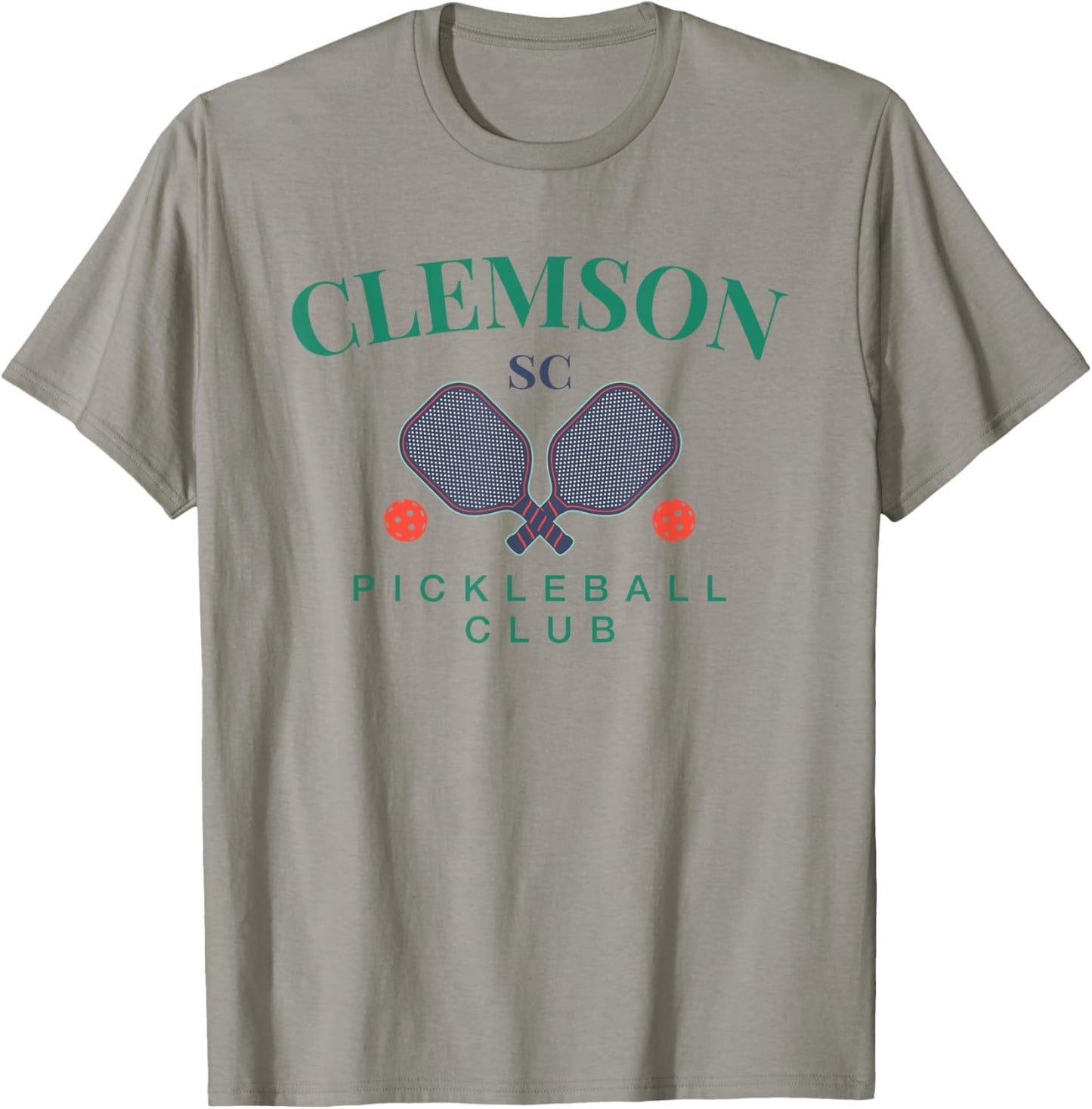 Clemson, SC Pickleball Club for Paddle Players T-Shirt - T-Shirt | Sand