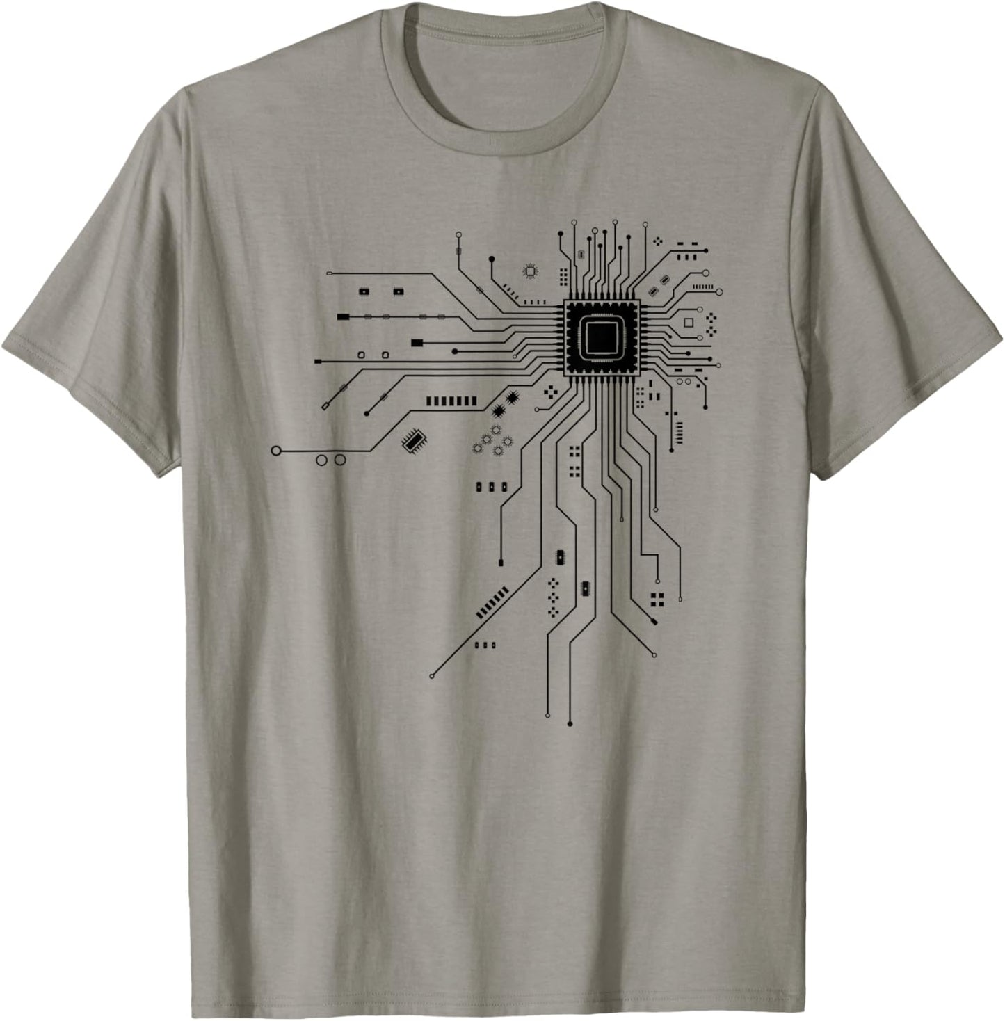 Funny Computer Geek PCB Design CPU Chip Board T-Shirt - T-Shirt | Sand