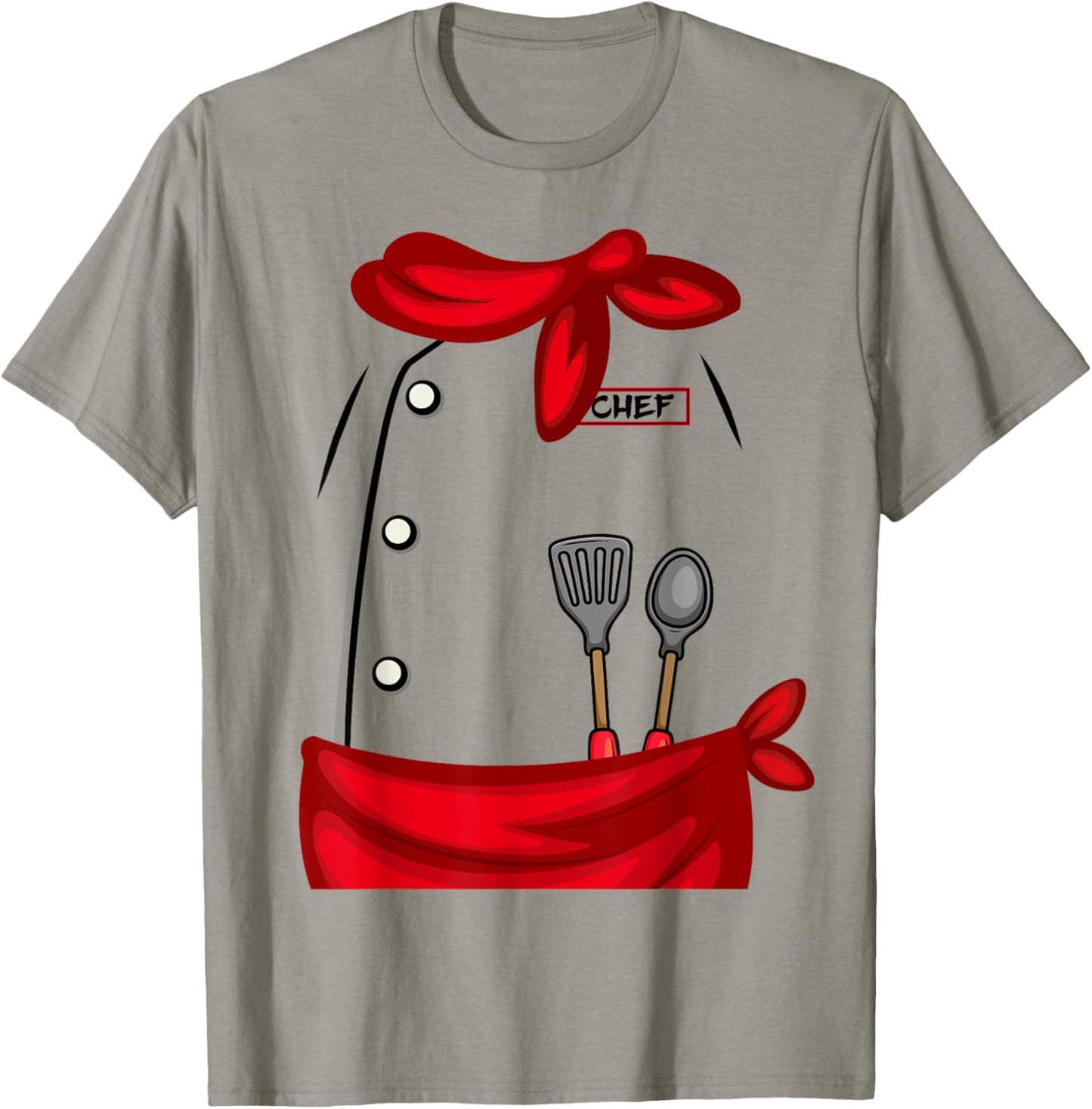 Funny Chef Uniform Cosplay DIY Costume Happy Halloween Day T-Shirt - T-Shirt | Sand