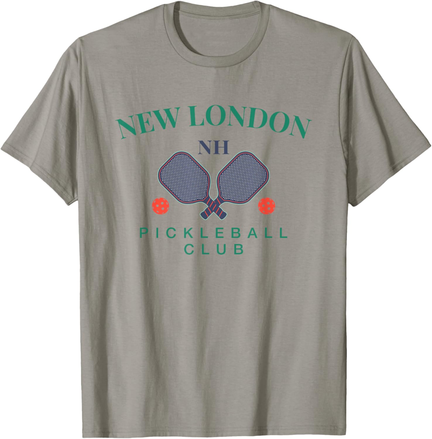 New London, NH Pickleball Club for Paddle Players T-Shirt - T-Shirt | Sand