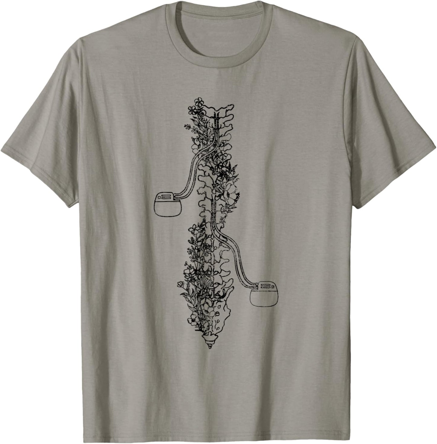 Two Spinal Cord Stimulators Spinal Cord Stimulator SCS Spin T-Shirt - T-Shirt | Sand