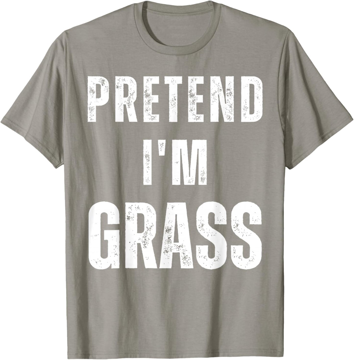 Pretend I'm Grass Matching Costume Funny Halloween T-Shirt - T-Shirt | Sand