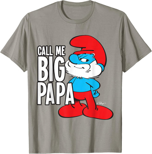 The Smurfs Call Me Big Papa T-Shirt - T-Shirt | Sand