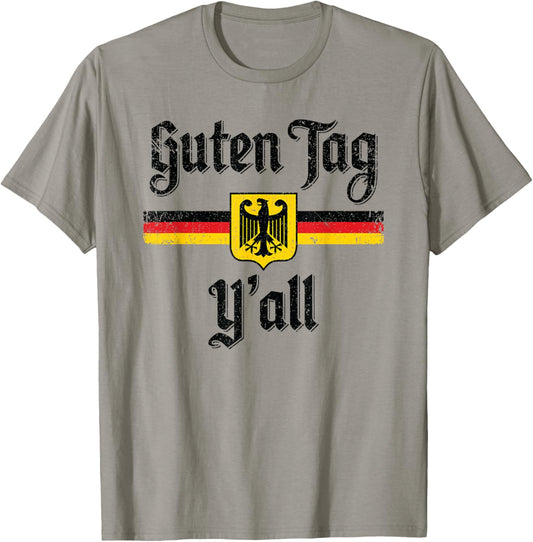 Oktoberfest German Flag Guten Tag Y'all T-Shirt - T-Shirt | Sand