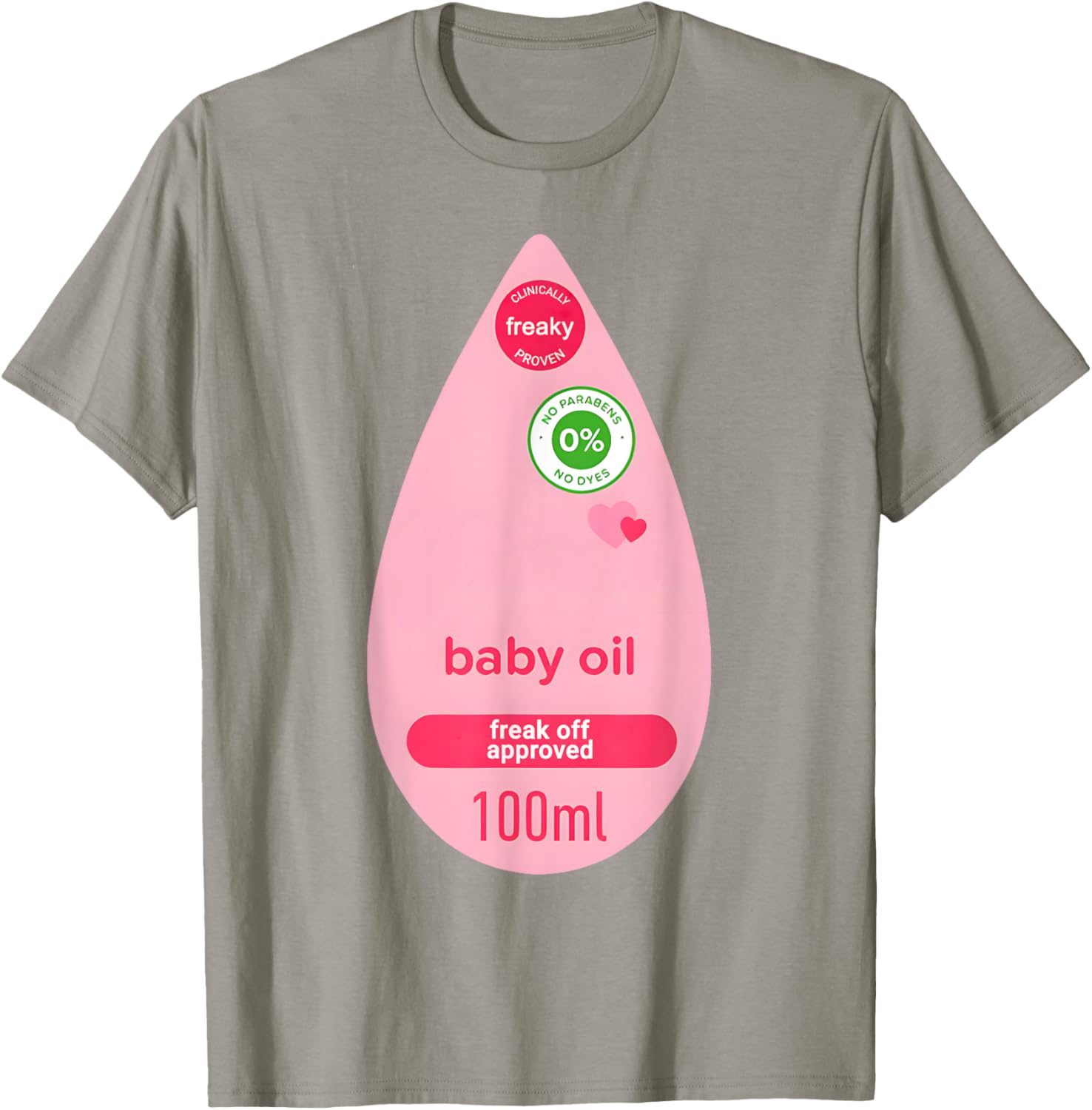 Baby Oil Halloween Costume Funny Women Men Halloween Costume T-Shirt - T-Shirt | Sand