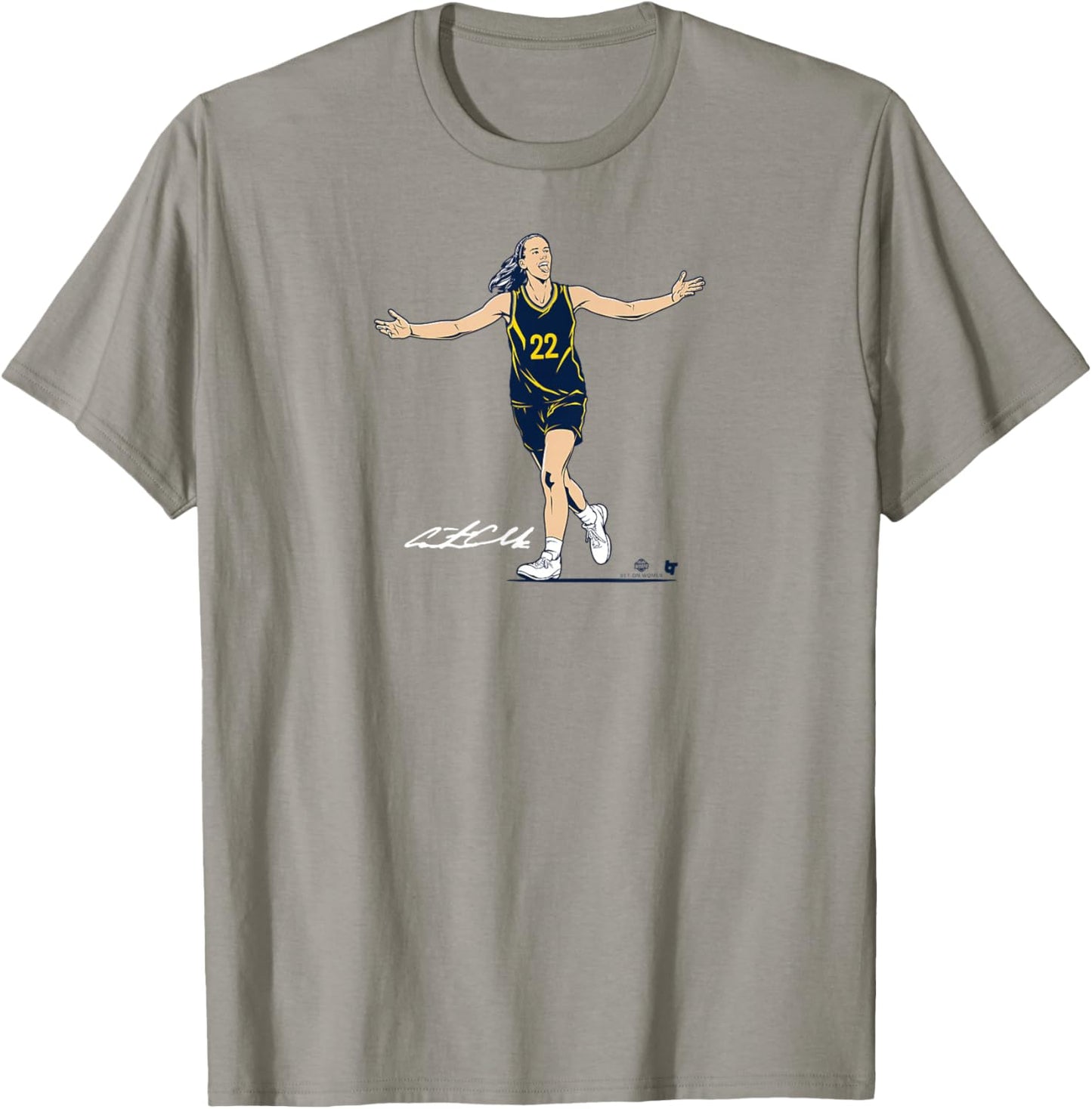 Caitlin Clark: Superstar Pose - Indiana Basketball T-Shirt - T-Shirt | Sand