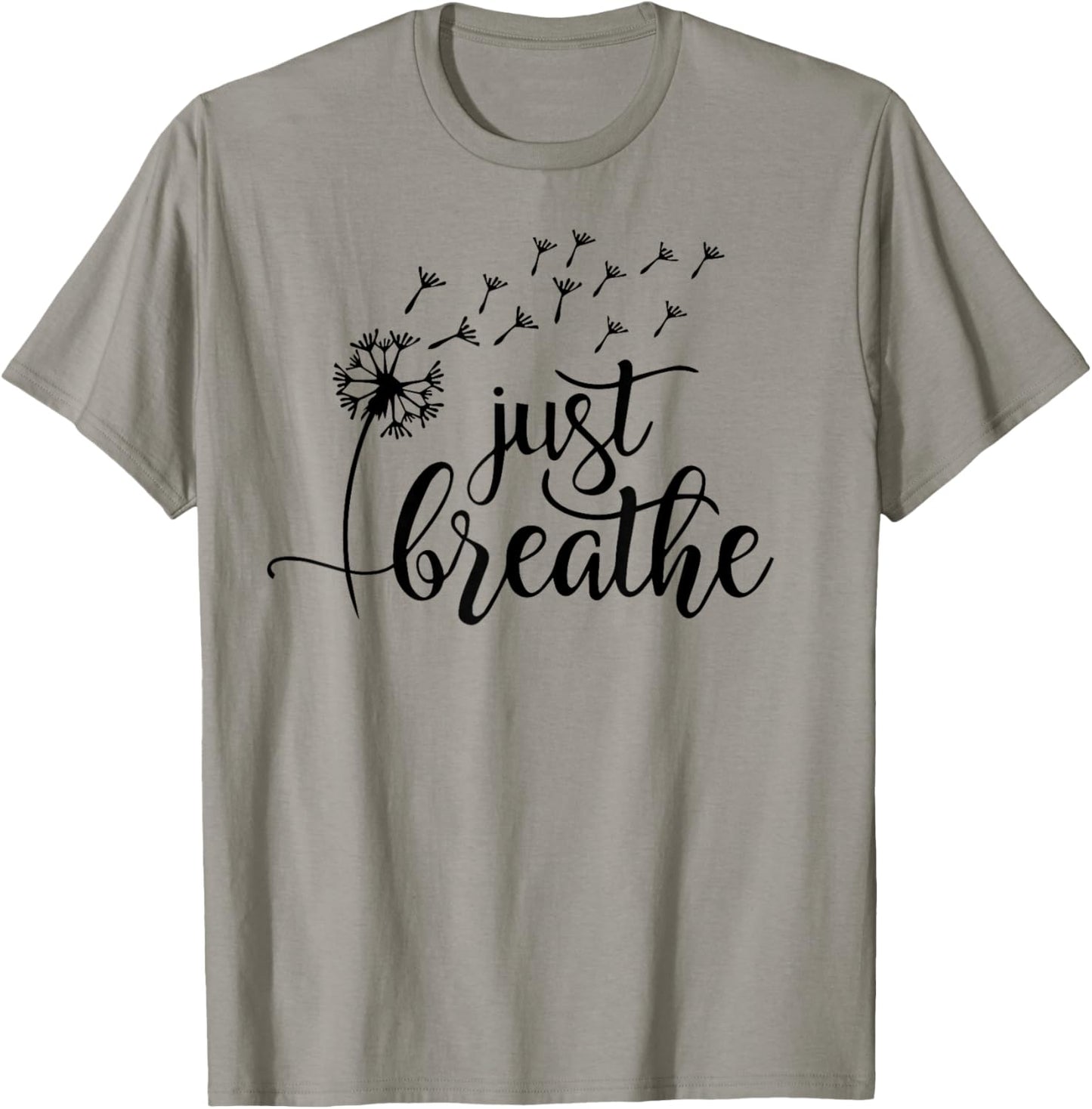 Yellow Mental Health Funny Just Breathe Mental Health T-Shirt - T-Shirt | Sand