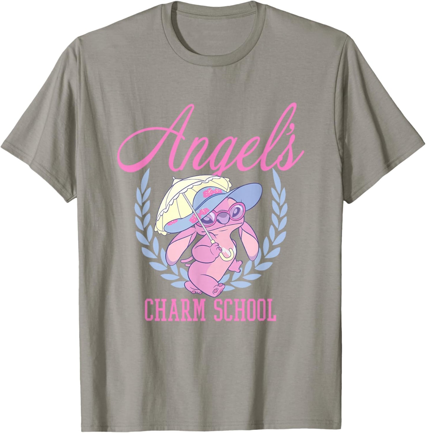 Disney Lilo & Stitch Angel's Charm School Demure College T-Shirt - T-Shirt | Sand