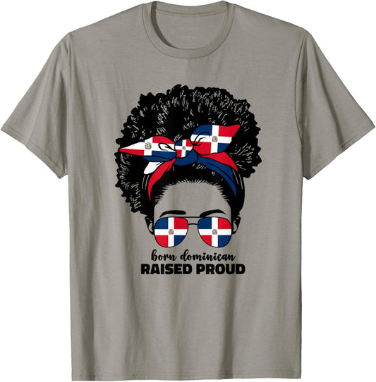 Dominicana Dominican Girl Girls Republic Dominicana Afro T-Shirt - T-Shirt | Sand