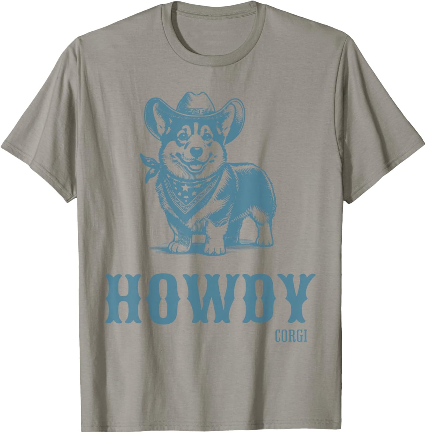 Retro Howdy Corgi Cowboy Western Country Cowboy Cowgirl T-Shirt - T-Shirt | Sand