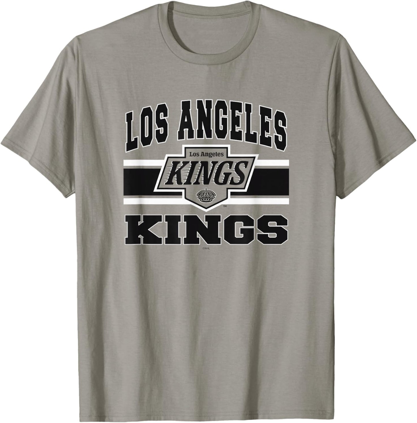 Los Angeles Kings Stripe Gray Officially Licensed T-Shirt - T-Shirt | Sand