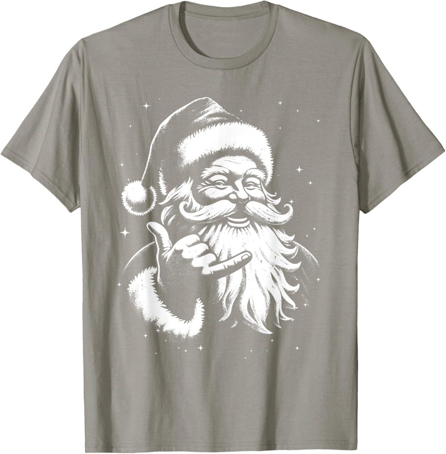 Retro Rad Christmas Mele Kalikimaka Santa Shaka Hawaii Surf T-Shirt - T-Shirt | Sand