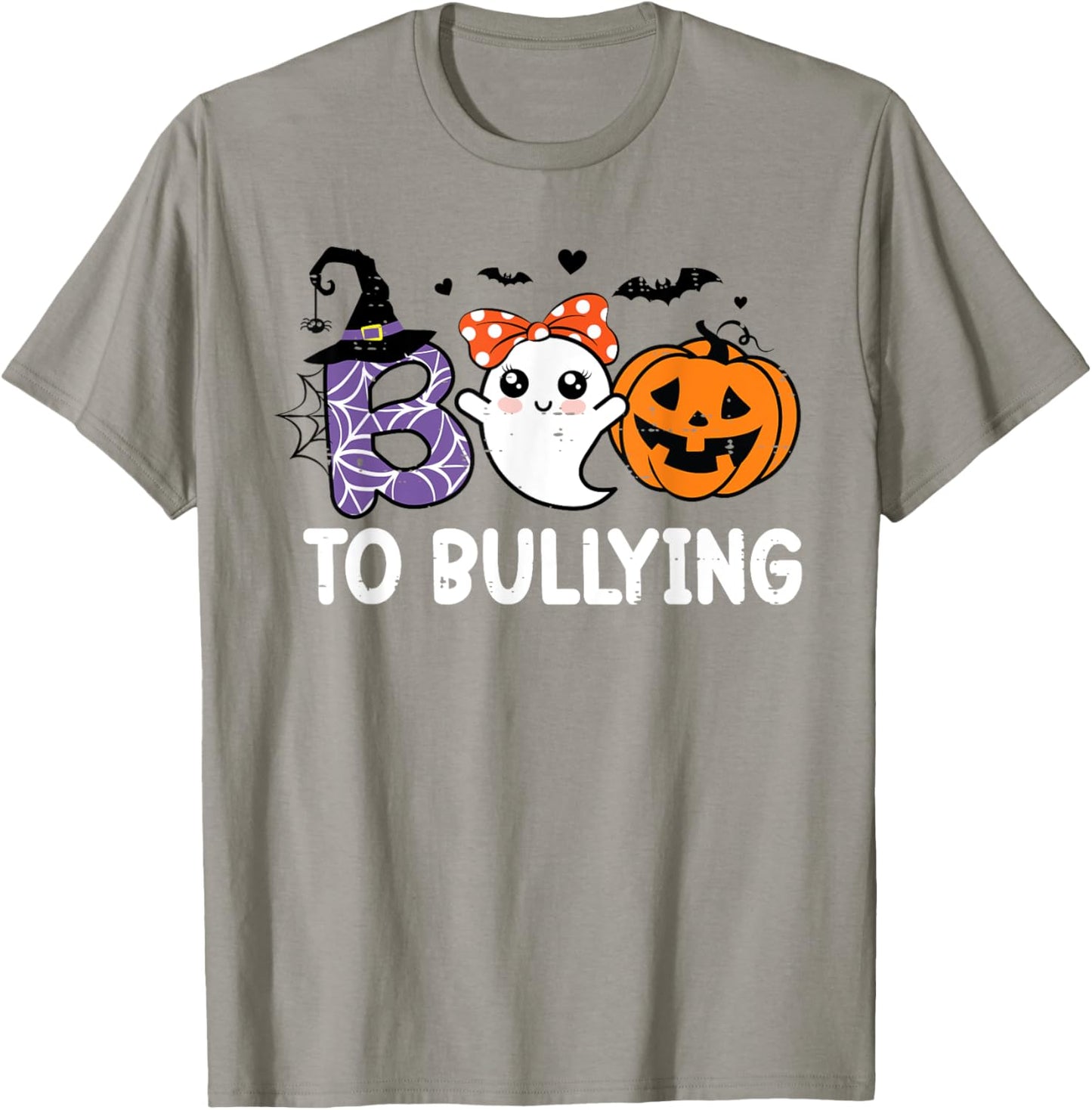 Boo To Bullying Ghost Pumpkin Anti Bullying Unity Day Orange T-Shirt - T-Shirt | Sand
