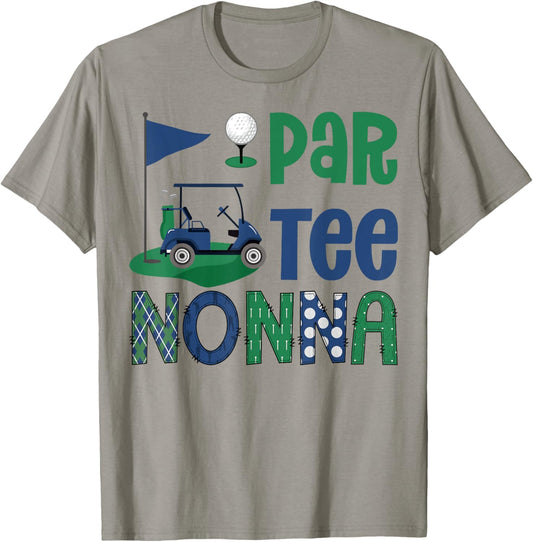 Par- Nonna Golf Lover Birthday Party Family Matching T-Shirt - T-Shirt | Sand