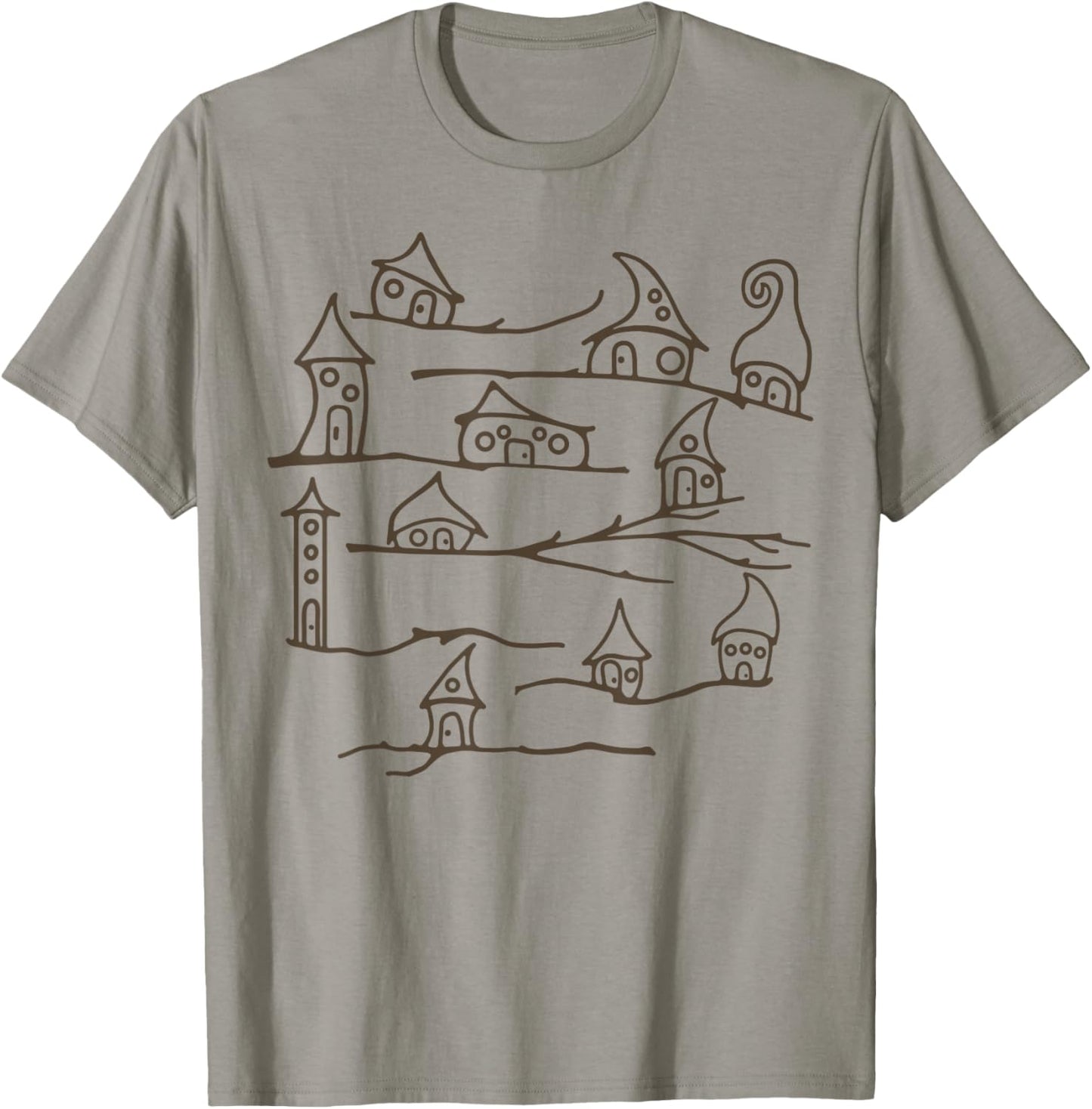 Boho Baby Woodland Fairy Houses T-Shirt - T-Shirt | Sand