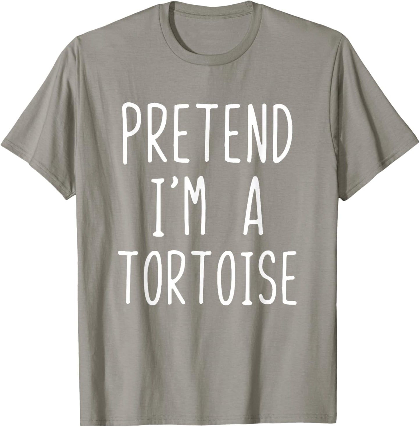 Pretend I'm A Tortoise Costume Halloween Lazy Adult Kids T-Shirt - T-Shirt | Sand