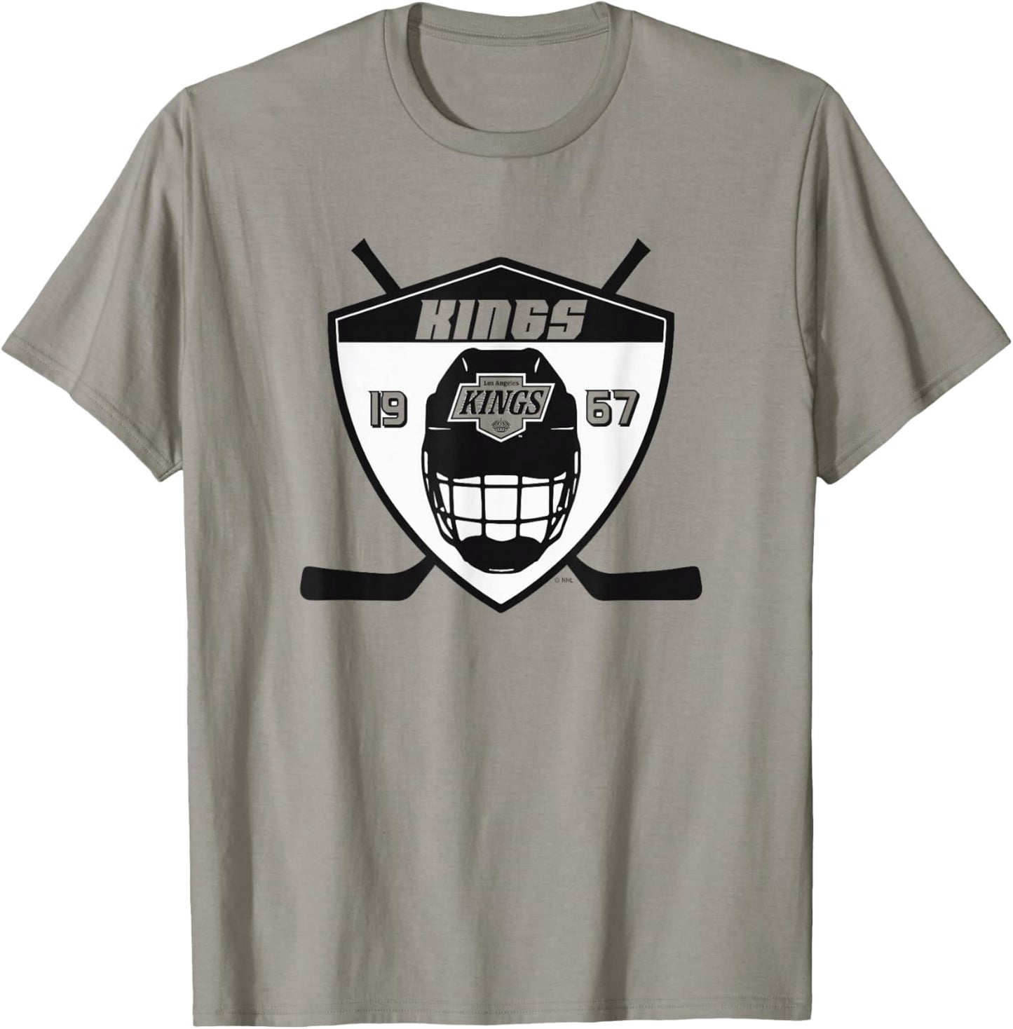 Los Angeles Kings Shield Gray Officially Licensed T-Shirt - T-Shirt | Sand