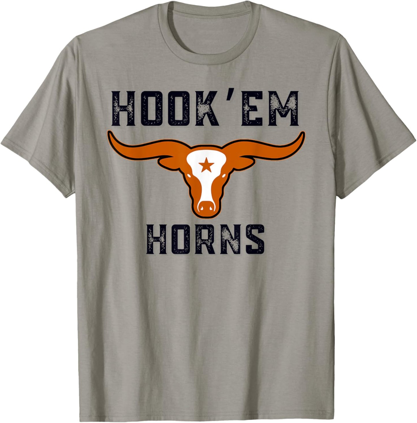 Hook'em Horns Bull from Tex and Burnt orange T-Shirt - T-Shirt | Sand