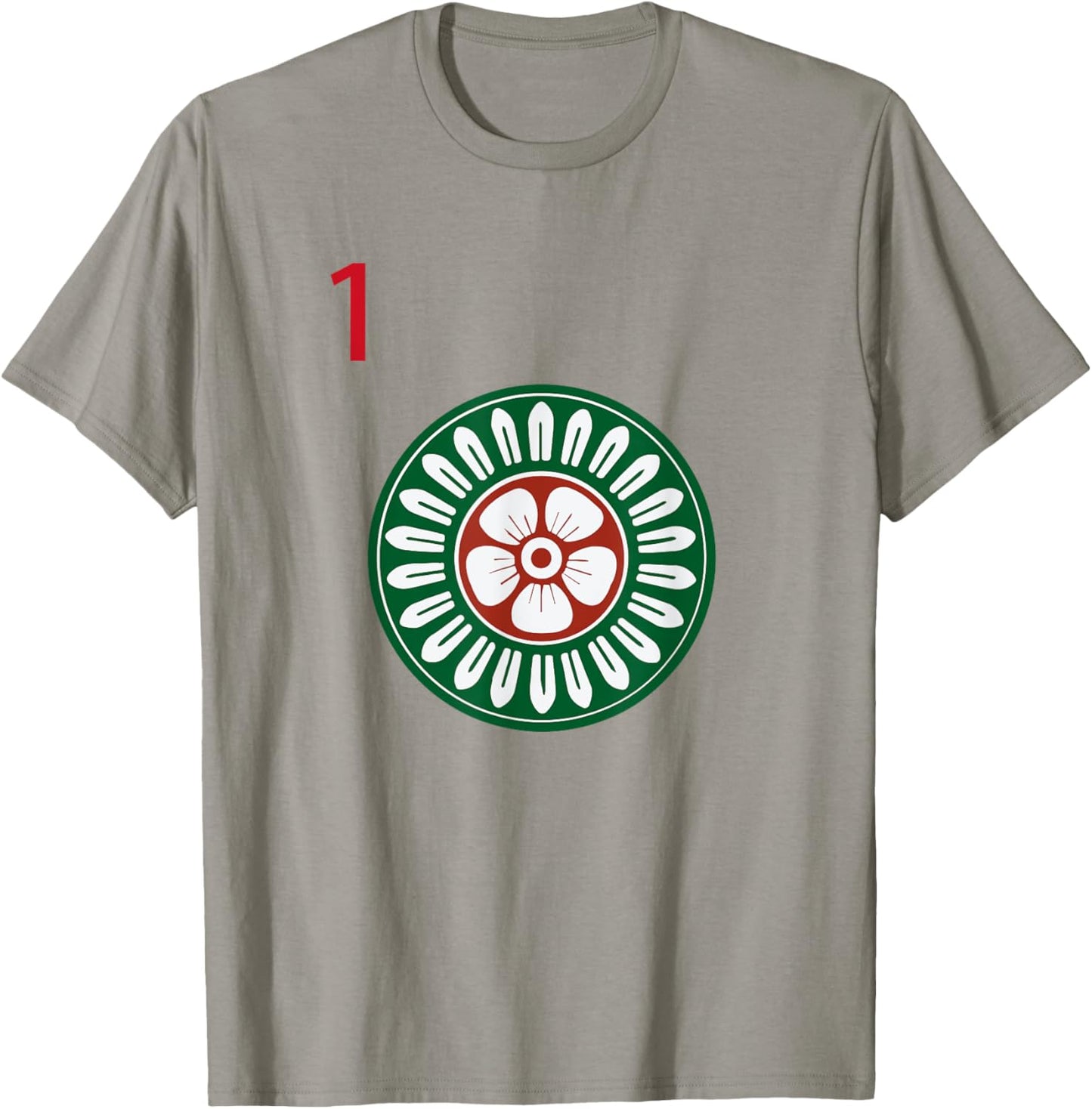 Chinese Mah Jong Dots Pinzu One Tile Mahjong Costume T-Shirt - T-Shirt | Sand