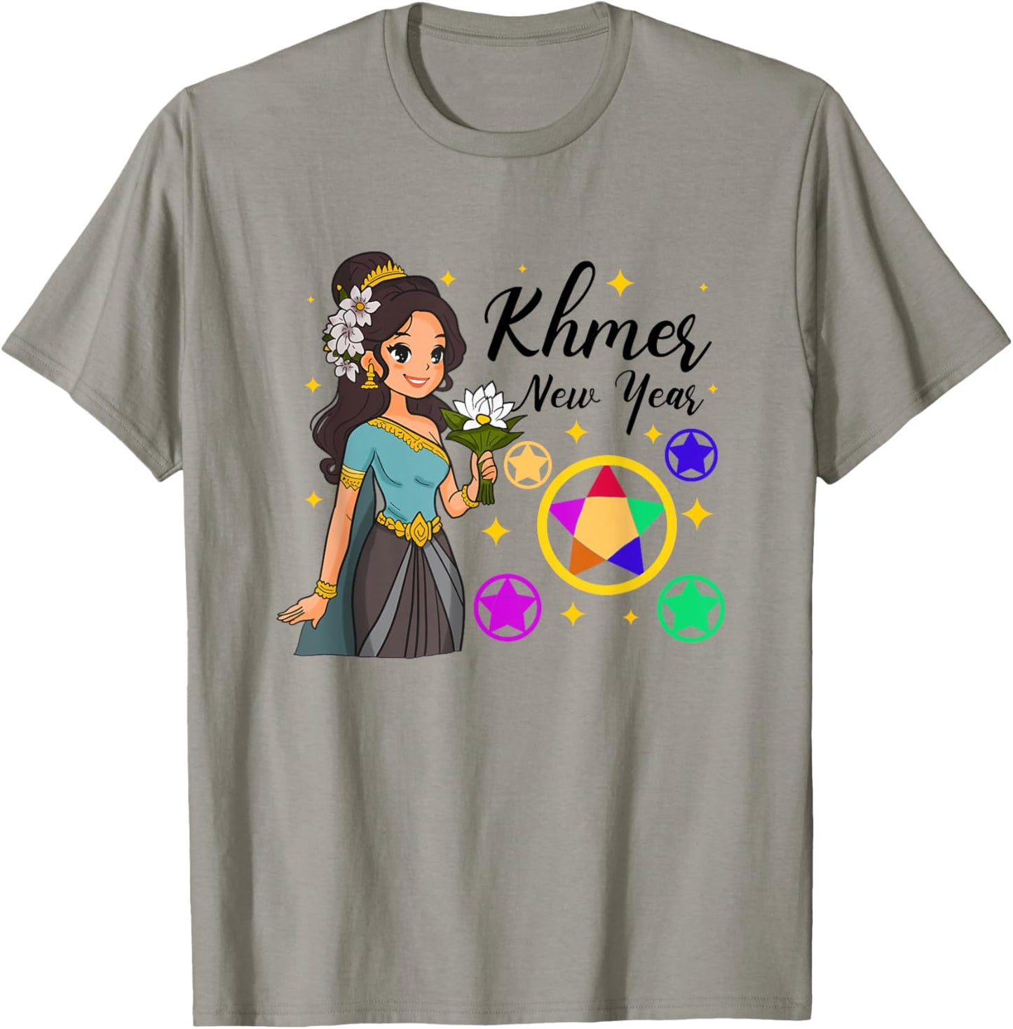 Cambodia Cambodian Boy Happy Khmer New Year Khmer Girl T-Shirt - T-Shirt | Sand