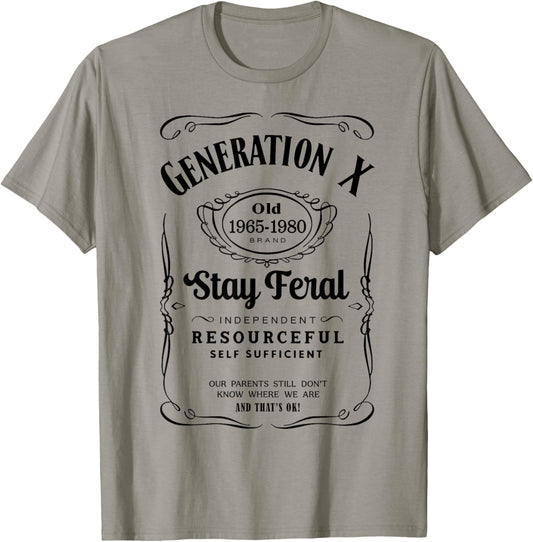 Generation X Stay Feral T-Shirt - T-Shirt | Sand