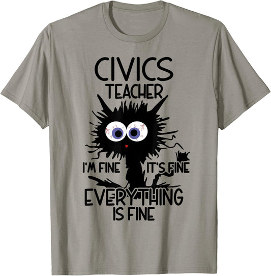 Civics Teacher Appreciation Merch T-Shirt - T-Shirt | Sand