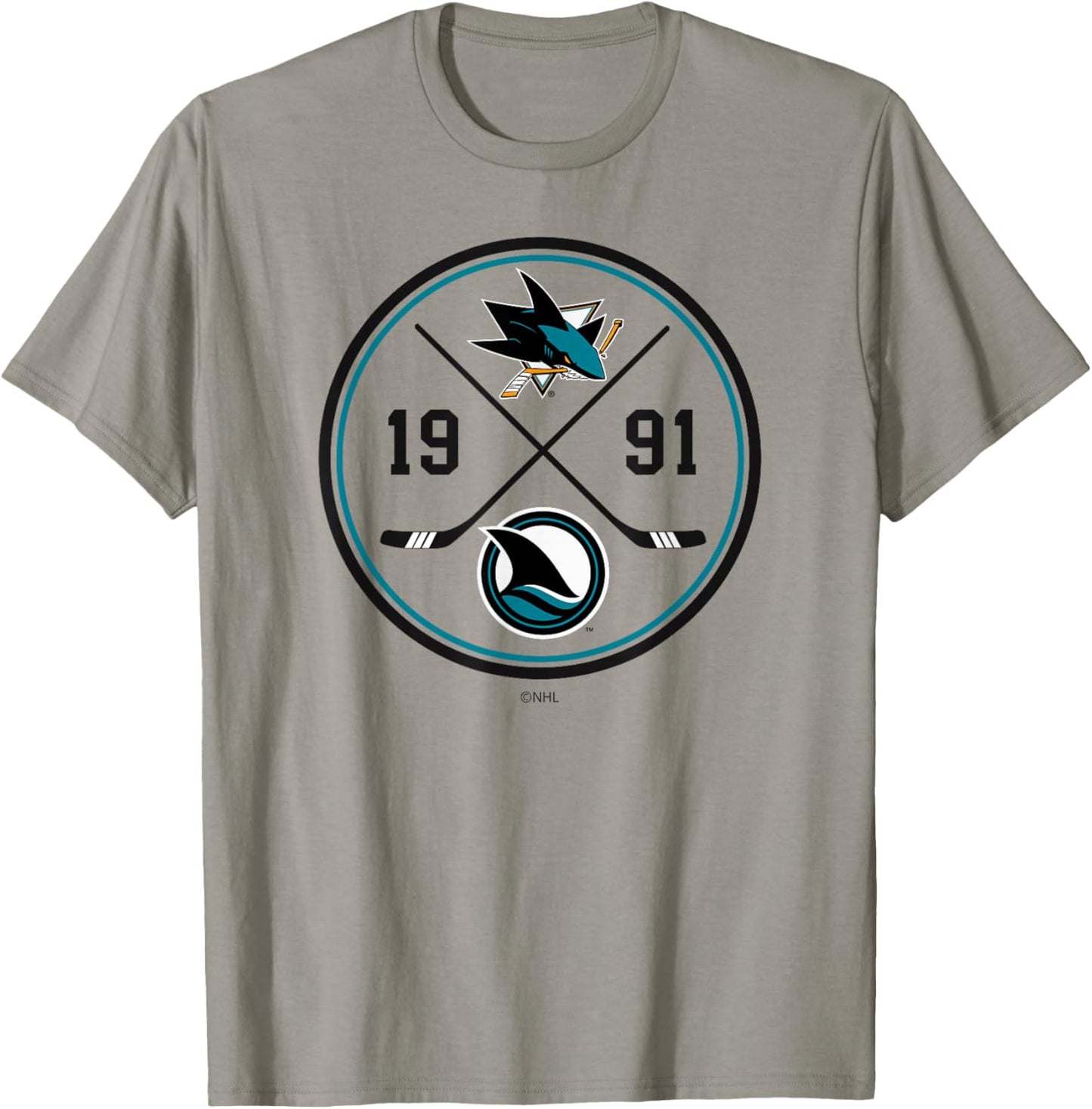San Jose Sharks Prize Gray Officially Licensed T-Shirt - T-Shirt | Sand